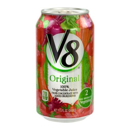Green Rabbit Holdings V8 Original Vegetable Juice, 11.5 oz, 28 Count 90000092
